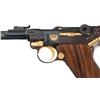 Image 2 : Extraordinary Cased Pair of European Custom embellished  Luger Semi Automatic Pistols -A) Custom Gol