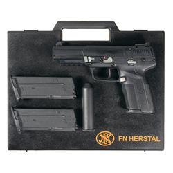 Fabrique Nationale Five-Seven Semi-Automatic Pistol with Extra Magazines and Case