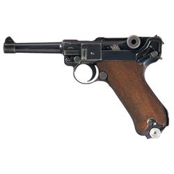 Mauser "42" Code 1939 Dated Luger Pistol with Holster