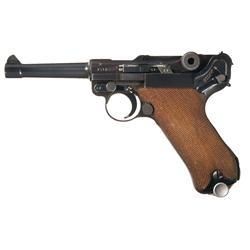 Mauser "S/42" Code 1939 Dated Luger Pistol with Holsters and a Matching Magazine