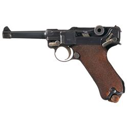 DWM 1920 Police Rework Luger Pistol with WWII Holster