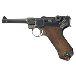 WWI DWM 1918 Dated Luger Pistol with Matching Magazine