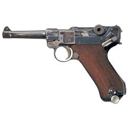 DWM 1918/1920 Weimar Police Rework Luger Pistol with Two Matching Magazines