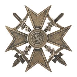 Nazi Issued Spanish Cross in Silver with Swords