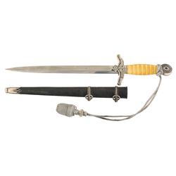 Rare Nazi Technical Emergency Corps (TeNo) Leader's Dagger with Portapee and Sheath