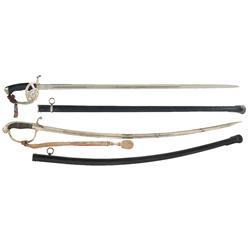 Imperial German Officer's Sabers with Acid Etched Blades