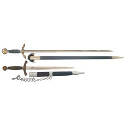 Luftwaffe 1934 Pattern Officers Sword and First Pattern Luftwaffe Dagger