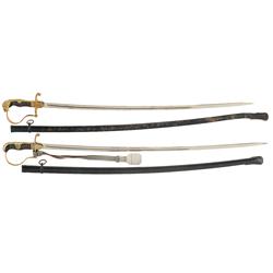 Two Wehrmacht Officer Swords with Scabbard