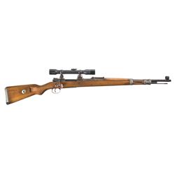 WWII Portuguese Contract 98K Rifle with High Turret Sniper Scope