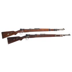 Two German 98K Mauser Bolt Action Rifles -A) WWII  660 1940 Code German 98K Mauser Rifle  B) WWII 14