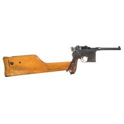 WWI 1896 Red-Nine Broomhandle Mauser Pistol with Shoulder Stock