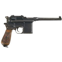 WWI Mauser Broomhandle Red-Nine 1920 Rework Semi-Automatic Pistol