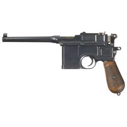 Mauser Model 1896 Broomhandle Pistol with Correct Style Reproduction Stock