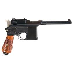 Outstanding Mauser Model 1930 Commercial Broomhandle Pistol