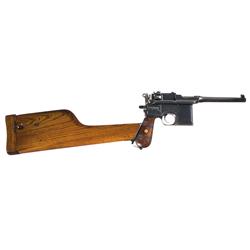Pre-War 1896 Mauser Pistol 1920 Era Weimar Rework with Shoulder Stock Holster