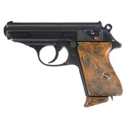 Walther Model PPK Semi-Automatic Pistol with Nazi Police Markings and Original Holster