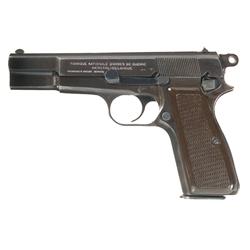 Nazi Occupation FN High Power Pistol with Holster and Extra Magazine