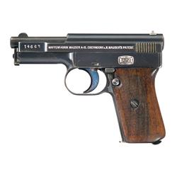 Excellent Scarce Mauser Model 1910 Side Latch Variation Semi-Automatic Pocket Pistol with Von Lenger
