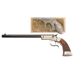 Two Pistols -A) U.S.A. Liquid Pistol with Original Box and Papers  B) J. Stevens Second Issue Steven