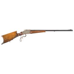 Engraved Haenel Aydt Single Shot Schuetzen Rifle