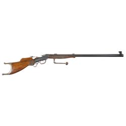 Custom Marlin-Ballard Single Shot Rifle with Schuetzen Style Butt and Winchester Barrel