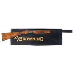 Engraved Gold Browning Grade VI Citori Superposed Superlight Shotgun with Box