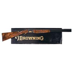 Engraved Gold Browning Grade VI Citori Superposed Superlight Shotgun with Box