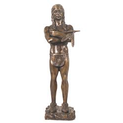 Native American Warrior Bronze Sculpture
