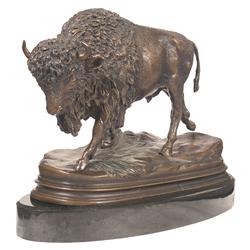 Bronze Sculpture of a Buffalo by Alfred Dubucand