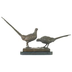 Bronze Sculpture of Two Pheasants