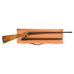 Cased Engraved Two Barrel Set Parker Reproduction Winchester DHE Grade Double Barrel Shotgun