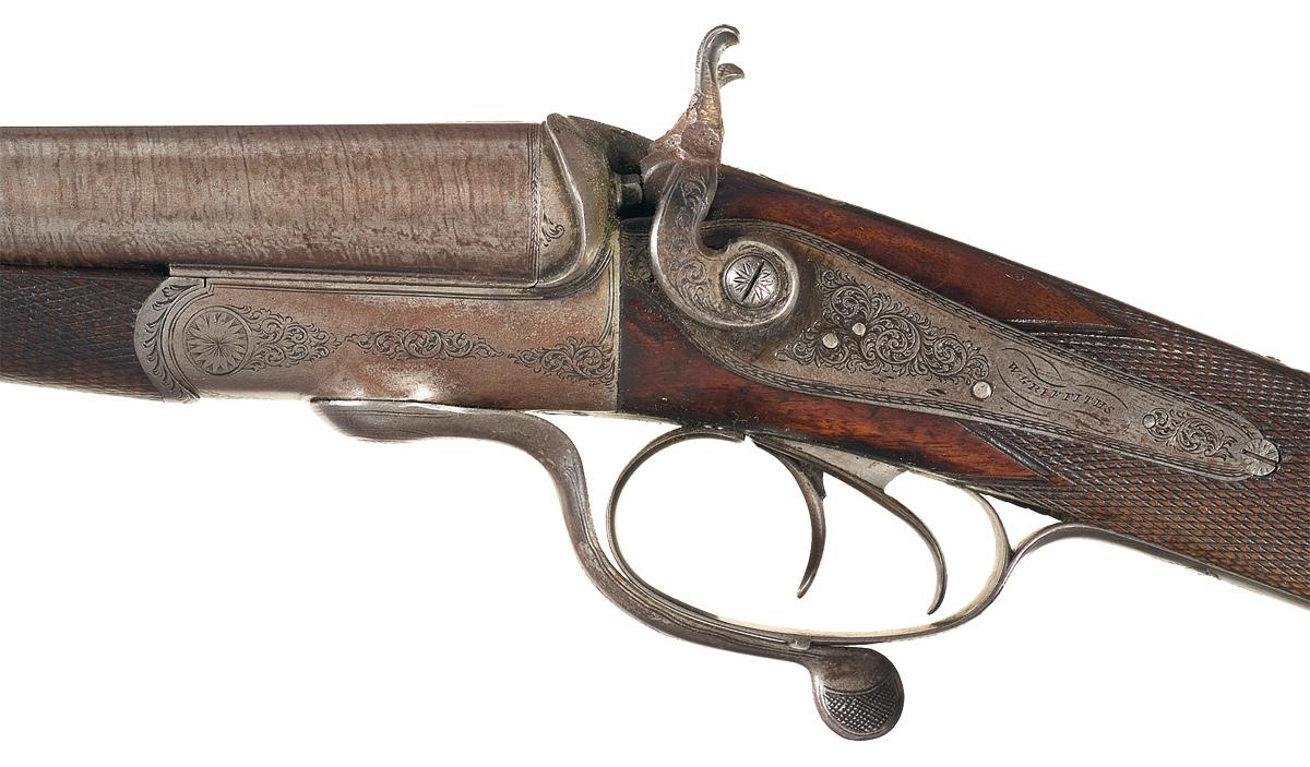 W. Griffiths Side by Side Back Action Hammer Under lever Shotgun with