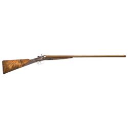 Engraved H. Arthur Ward Damascus Double Barrel Hammer Shotgun