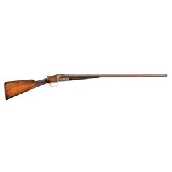 Engraved W.W. Greener Damascus Double Barrel 20 Gauge Hammerless Shotgun