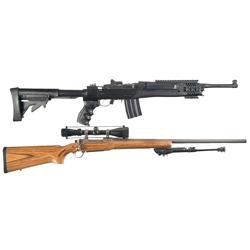 Two Ruger Long Guns -A) Ruger Mini-14 Ranch Semi-Automatic Rifle  B) Ruger M77 MKII Bolt Action Rifl