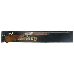 Engraved Gold Inlaid High Grade Browning Model 65 Lever Action Rifle