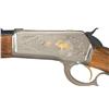 Image 3 : Three Browning Rifles -A) Signed Engraved Gold Inlaid Browning Model 71 High Grade Lever Action Rifl