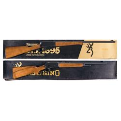 Two Lever Action Long Guns -A) Browning Model 1895 Grade I Lever Action Rifle with Box  B) Browning 