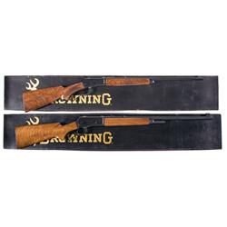 Two Browning Lever Action Rifles -A) Browning Model 53 Limited Edition Lever Action Rifle with Origi