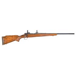 Pre-64 Winchester Model 70 Featherweight Bolt Action Rifle with Super Grade Marked Floor plate