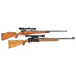 Two Rifles -A) Nikko 7000 Golden Eagle Bolt Action Rifle with Scope  B) Belgium Browning Bar Grade I
