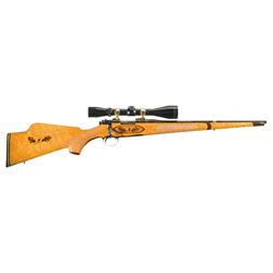Highly Attractive E.W. Patrick Custom Sako Riihimaki Bolt Action Rifle with Scope and Extra-Fancy Cu