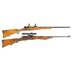 Two Bolt Action Rifles -A) Mauser Model 98 Bolt Action Rifle  B) Rare Mannlicher-Schoenauer Model 19