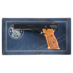 Smith & Wesson Model 41 Semi-Automatic Pistol with a Five Inch Extra Barrel and Two Extra Magazines 