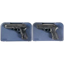 Two Cased Beretta Semi-Automatic Pistols -A) Beretta Model 92 Semi-Automatic Pistol with Case and Ex