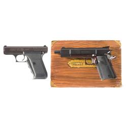 Heckler & Koch P7 M8 Semi-Automatic Pistol with Extra Magazine  B) LAR Grizzly Win Mag Semi-Automati