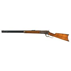 Outstanding Winchester Model 1886 Lever Action Rifle in 45-70 Caliber with Cody Firearms Museum Lett