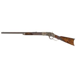 Rare Deluxe, Special Order, Winchester Model 1873 Rifle with Casehardened Receiver, Octagon Barrel a