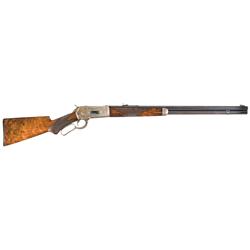 Outstanding Deluxe Winchester Model 1886 Lever Action Rifle with Factory Letter