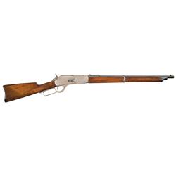 Fine Winchester Model 1876 Northwest Mounted Police Lever Action Carbine with Cody Letter and Leathe